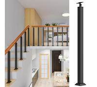 Indoor Stair ils Black Industrial Safety Scale Ringhiera in ferro forgiato Balauster Post Supporto il per scale (Dimensioni: A 85cm/33.5in) - Migliora la sicurezza e lo stile