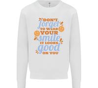 Indossa Il Tuo Sorriso Sentiti Bene Felice Gioia Amore Felpa Per Bambini