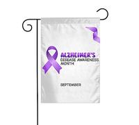 Indossa la bandiera da giardino viola per la consapevolezza dell'Alzheimer, decorazione perfetta per cortile, 12x18 pollici, decorazione per esterni bifacciale, festa, arredamento per fattoria