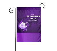 Indossa la bandiera da giardino viola per la consapevolezza dell'Alzheimer, decorazione perfetta per cortile, 12x18 pollici, decorazione per esterni bifacciale, festa, arredamento per fattoria