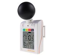 Indossabile 2-in-1 WBGT + HI Indicatore di calore Indicatore Bulbo umido Globo Temperatura Misuratore di stress termico