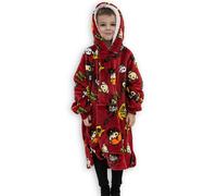 Indossabile Cappuccio Pile Coperta Caldo Grande Morbido Flanella Poncho - Adulti