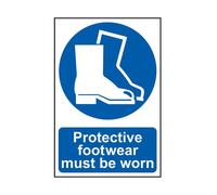 Indossare Calzature Protettive - Cartello In PVC 200 X 300Mm SCA0016