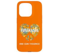 Indossare cuore arancione segno pace abbastanza fine pistola violenza abbastanza Custodia per iPhone 15 Pro