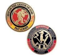 Indossare l'Armatura di Dio Moneta Efesini 6:11-18 Pompiere Preghiera Sfida Moneta Pompiere Regali