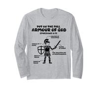 Indossare tutta l'armatura di dio cristiano Efesini 6:13 Gesù Maglia a Manica
