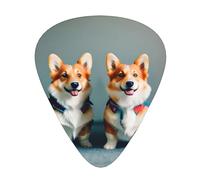 Indossare Vestiti Carino Cani Corgi Stampa Organizer Scatola di Immagazzinaggio Spessore Diverso Chitarra Plettri Per