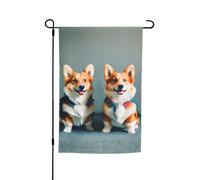 Indossare vestiti Carino Corgi Cani Stampa Giardino Bandiera Doppio Lato Yard Bandiere Per Decorazioni Esterne