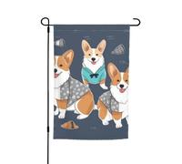 Indossare vestiti Corgi Cani Bandiera da giardino Doppio Lato Fattoria Vacanze Yard Bandiera 30,5 x 45,7 cm Stagionale Outdoor Banner Per Primavera Estate Prato Portico Decorazione per la casa Piccola