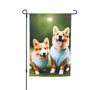Indossare vestiti Corgi Cani Stampa Bandiera Giardino Doppio Lato Yard Bandiere Per Decorazioni Esterne
