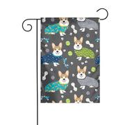 Indossare vestiti Corgi Cani Stampa Interni Esterni Casa Patio Prato Decorazione Giardino Banner Tutte Le Stagioni Bandiere Bifacciali