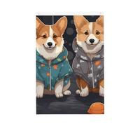 Indossare vestiti Corgi Dogs 3x5 Ft bandiera, double face vibranti bandiere da giardino banner benvenuto stagionale cortile banner con occhielli in ottone decorazione sfondo foto per cortile portico