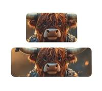 Indossare vestiti è uno spreco di energia, set di 2 tappeti imbottiti da cucina comodi tappetini per la decorazione della casa, tappetini da cucina per pavimento antiscivolo lavabili, lavanderia 43 x