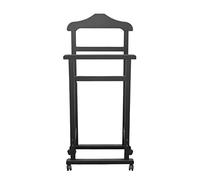 INDOSSATORE APPENDIABITI DA CAMERA IN LEGNO DI FAGGIO NERO 44 X 25 X 98 H
