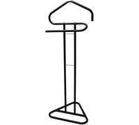 Indossatore da camera servomuto appendiabiti nero da terra 110cm con 2 posti per cravatta pantaloni giacche per camera da letto in metallo