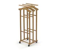 Indossatore per camera da letto TRIELLO, Legno - 3 appendini e 3 portapantaloni - Finitura Ciliegio - "Ar-It il cuore del legno"