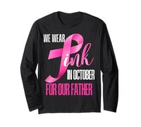 Indossiamo Il Rosa in Ottobre per Il Cancro al Seno dei Bambini di Nostro Padre Maglia a Manica