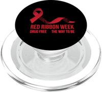 Indossiamo la consapevolezza della settimana del nastro rosso rosso ottobre senza droghe PopSockets PopGrip per MagSafe