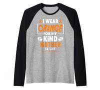 Indosso Arancione per la mia Madre in Legge BPCO consapevolezza Maglia con Maniche Raglan