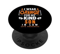 Indosso arancione per mio figlio in legge BPCO guerriero coscienza della BPCO PopSockets PopGrip Adesivo