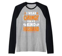 Indosso Arancione per Mio Marito BPCO Guerriero coscienza BPCO Maglia con Maniche Raglan