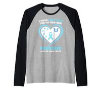 Indosso Azzurro per la consapevolezza del Cancro alla prostata di Mio Fratello Maglia con Maniche Raglan