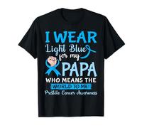 Indosso Azzurro per Mio Papa Significa Il Mondo per Me Prostata Maglietta