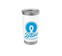 Indosso Blu Per Il Mese Di Consapevolezza Del Diabete Sopravvissuto Diabetico Bicchiere termico in acciaio inox doppia parete