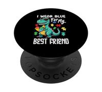 Indosso Blu Per Il Mio Migliore Amico Dinosauro Dino Autismo PopSockets PopGrip Adesivo