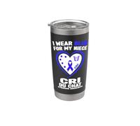 Indosso blu per la consapevolezza della sindrome di Cri Du Chat di mia nipote Bicchiere termico in acciaio inox doppia parete