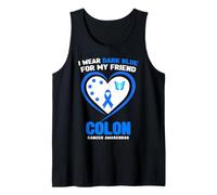 Indosso Blu Scuro per la consapevolezza del Cancro al Colon del Mio Amico Canotta