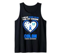 Indosso Blu Scuro per la consapevolezza del Cancro al Colon di Mio Cugino Canotta