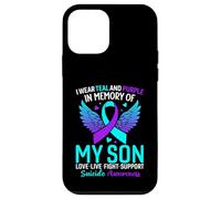 Indosso foglia di tè e viola per la prevenzione del suicidio di mio figlio Custodia per iPhone 12 mini