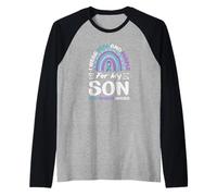Indosso Foglia di tè e Viola per la prevenzione del suicidio di Mio Figlio Maglia con Maniche Raglan