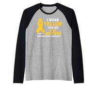 Indosso Giallo per Il Mio Passo Mamma Camicia Endometriosi Consapevolezza Maglia con Maniche Raglan