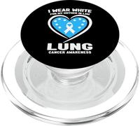 Indosso il bianco per la consapevolezza del cancro ai polmoni di mia suocera PopSockets PopGrip per MagSafe