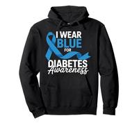 Indosso Il Blu per la consapevolezza del diabete Felpa con Cappuccio