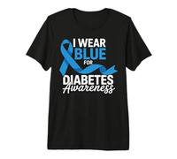 Indosso Il Blu per la consapevolezza del diabete Maglietta Premium