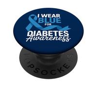 Indosso il blu per la consapevolezza del diabete PopSockets PopGrip Adesivo