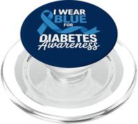 Indosso il blu per la consapevolezza del diabete PopSockets PopGrip per MagSafe