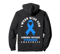 Indosso Il Blu per la consapevolezza della sindrome da stanchezza cronica Felpa con Cappuccio