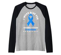 Indosso Il Blu per la consapevolezza della sindrome da stanchezza cronica Maglia con Maniche Raglan