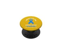 Indosso il blu per la consapevolezza della sindrome da stanchezza cronica PopSockets PopGrip Adesivo