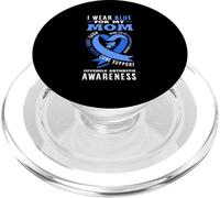 Indosso il blu per la consapevolezza dell'artrite giovanile di mia madre PopSockets PopGrip per MagSafe
