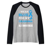 INDOSSO Il Blu per LA CONSAPEVOLEZZA di MIA Nonna Maglia con Maniche Raglan