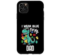 Indosso il blu per mio padre, dinosauro, dinosauro, consapevolezza dell'autismo Custodia per iPhone 11 Pro Max