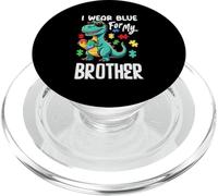 Indosso il blu per sensibilizzare l'autismo di mio fratello dinosauro PopSockets PopGrip per MagSafe