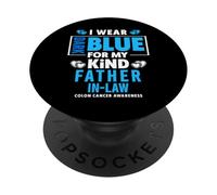 Indosso il blu scuro per la consapevolezza del cancro al colon di mio suocero PopSockets PopGrip Adesivo