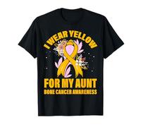 Indosso Il Giallo per mia Zia Bone Cancer Awareness Maglietta