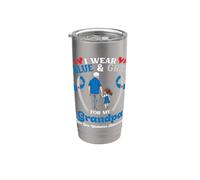 Indosso il grigio blu per la consapevolezza del diabete di tipo uno di mio nonno Bicchiere termico in acciaio inox doppia parete